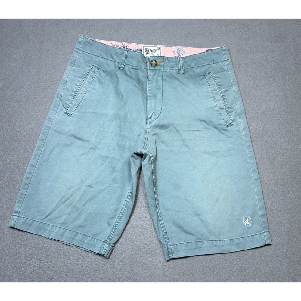 LRG Lifted Research Group Shorts Mens 33 Teal Safari Surplus Chino Twill